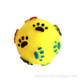 Paw print squeaky dog toy ball pet supplies